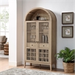 Nolan Arched Bar Cabinet in Light Oak