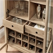 Nolan Arched Bar Cabinet in Light Oak