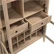 Nolan Arched Bar Cabinet in Light Oak