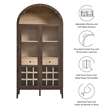 Nolan Arched Bar Cabinet in Dark Walnut