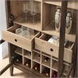 Nolan Arched Bar Cabinet in Dark Walnut