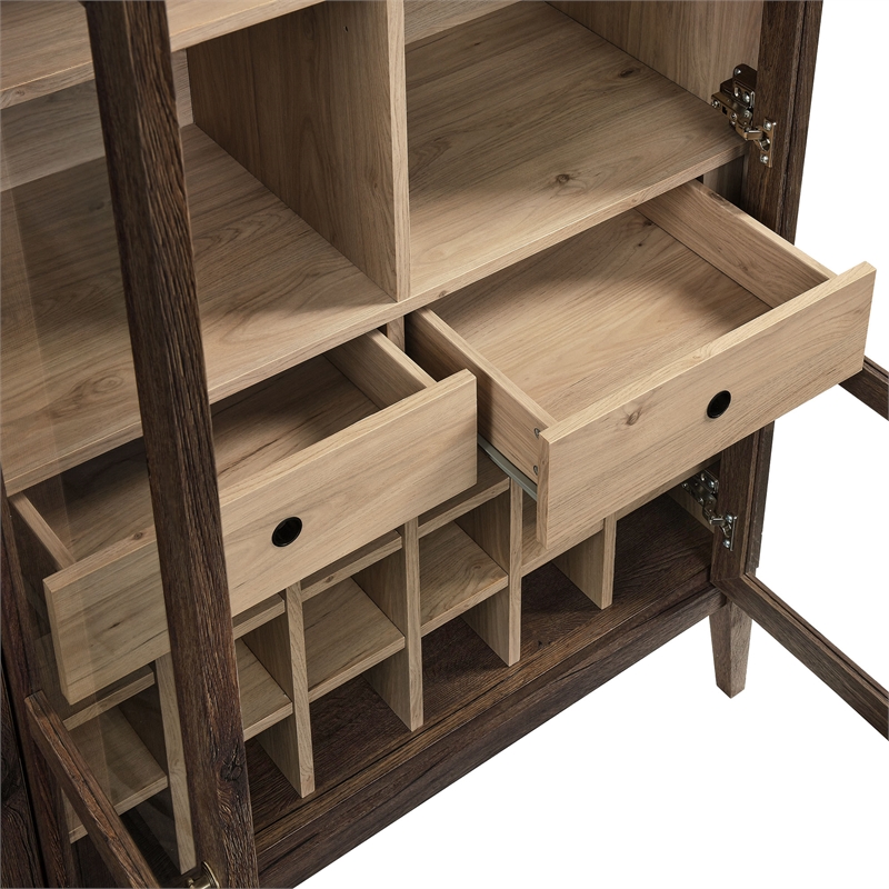 Nolan Arched Bar Cabinet in Dark Walnut