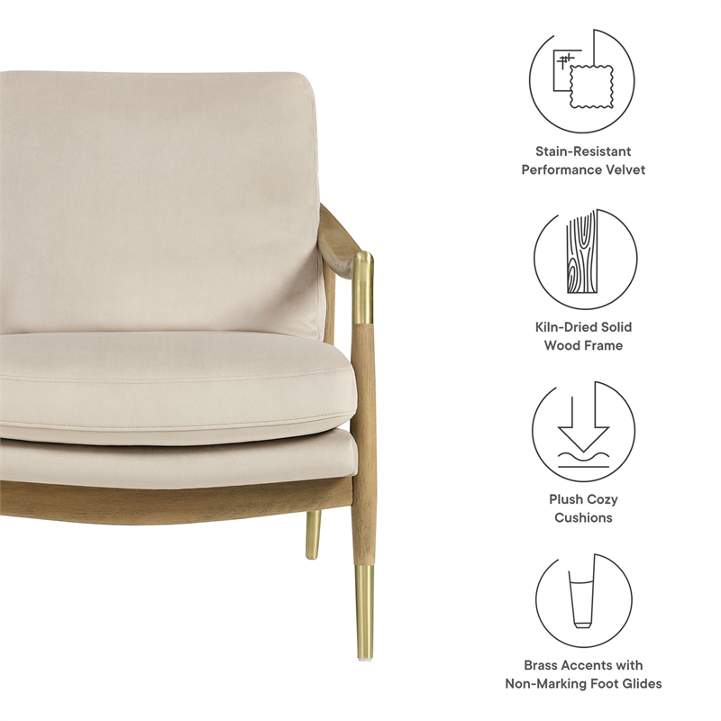 Langford Accent Armchair in Almond Walnut