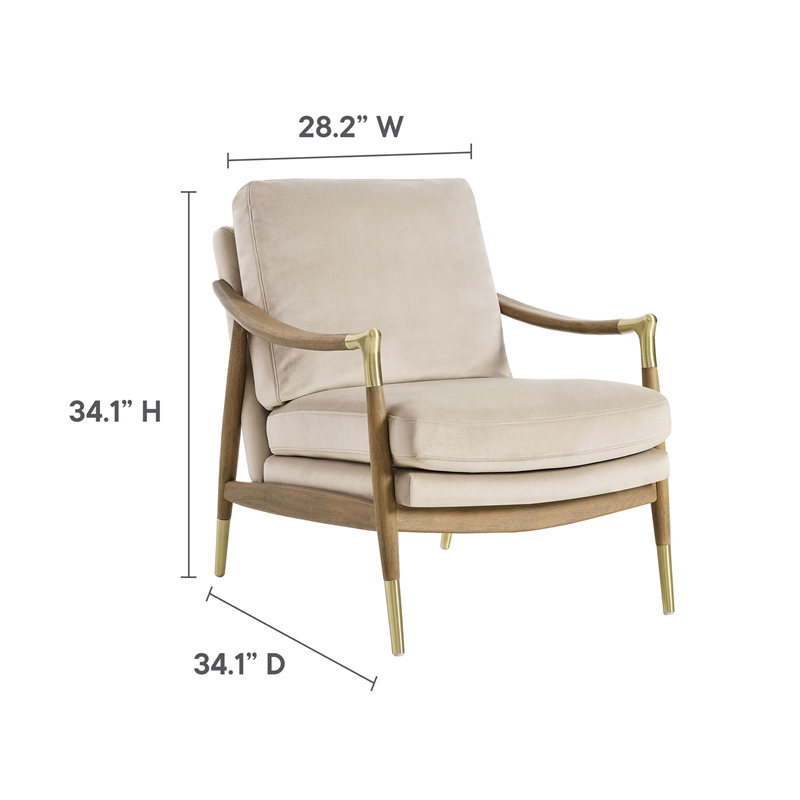 Langford Accent Armchair in Almond Walnut