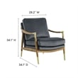 Langford Accent Armchair in Cadet Blue Walnut