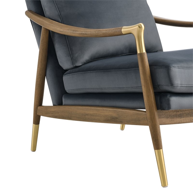 Langford Accent Armchair in Cadet Blue Walnut