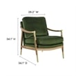 Langford Accent Armchair in Moss Green Walnut