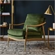 Langford Accent Armchair in Moss Green Walnut