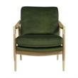 Langford Accent Armchair in Moss Green Walnut