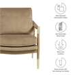 Langford Accent Armchair in Taupe Walnut