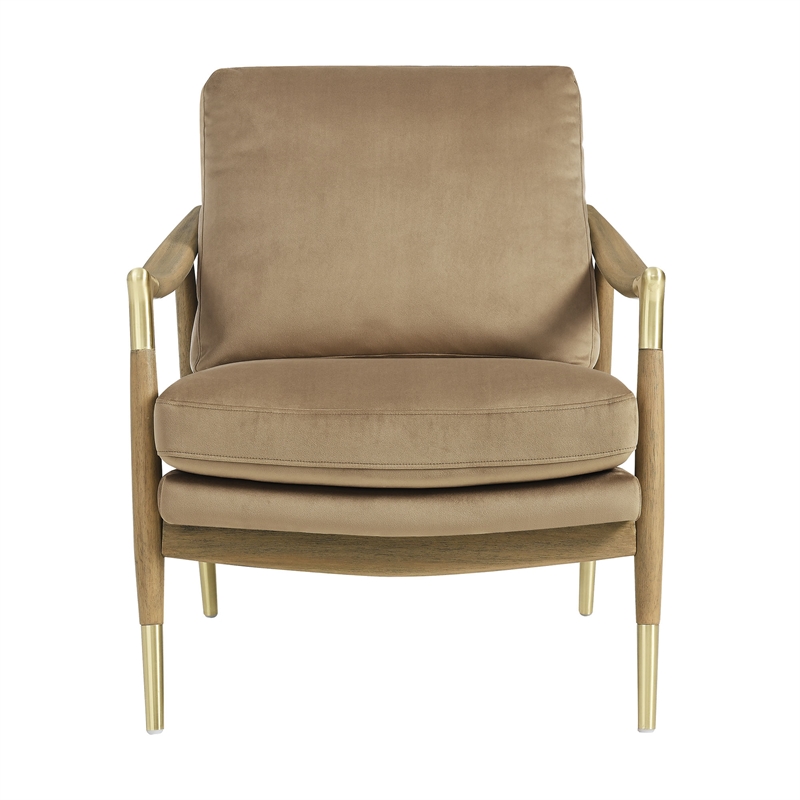 Langford Accent Armchair in Taupe Walnut