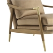 Langford Accent Armchair in Taupe Walnut