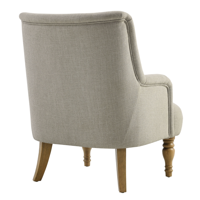 Modway Ellington Fabric Upholstered Accent Armchair in Linen