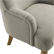 Modway Ellington Fabric Upholstered Accent Armchair in Linen