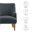 Ellington Accent Armchair in Slate Blue