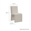 Modway Emory Slub Weave Fabric Upholstered Dining Side Chair in Salt