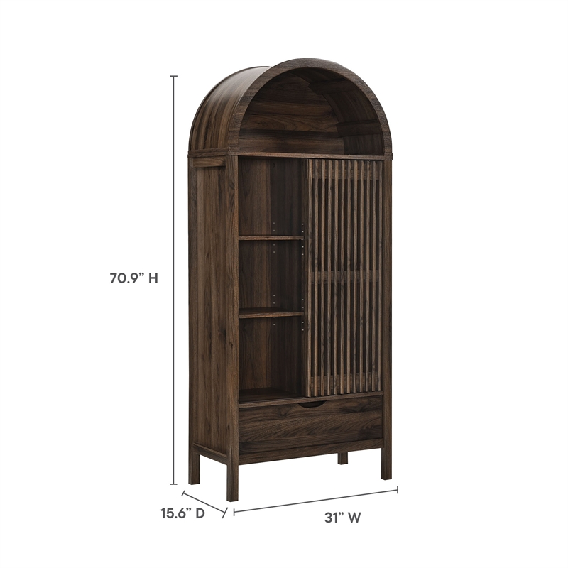 Vaughn Storage Display Cabinet in Walnut