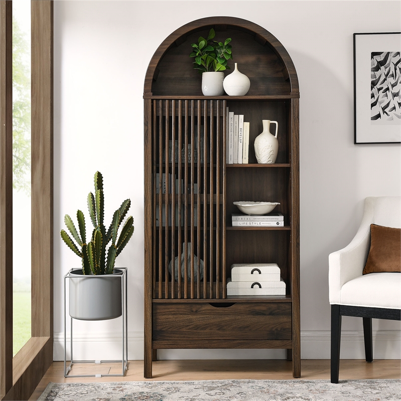 Vaughn Storage Display Cabinet in Walnut