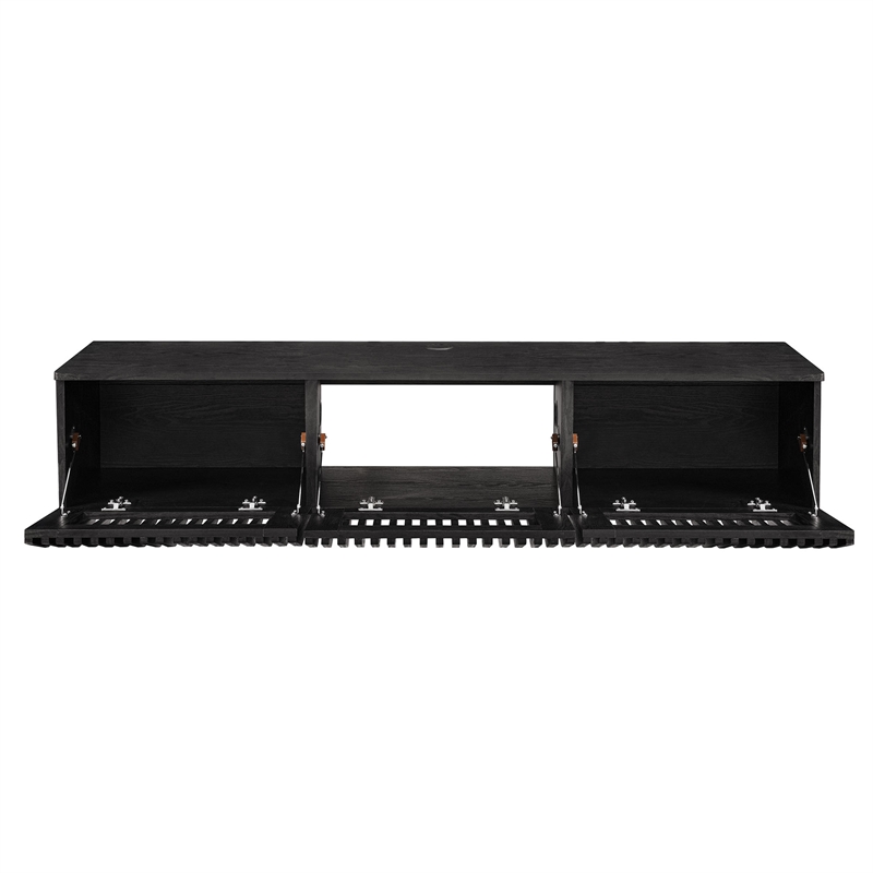 Vaughn Wall Mount TV Stand in Black