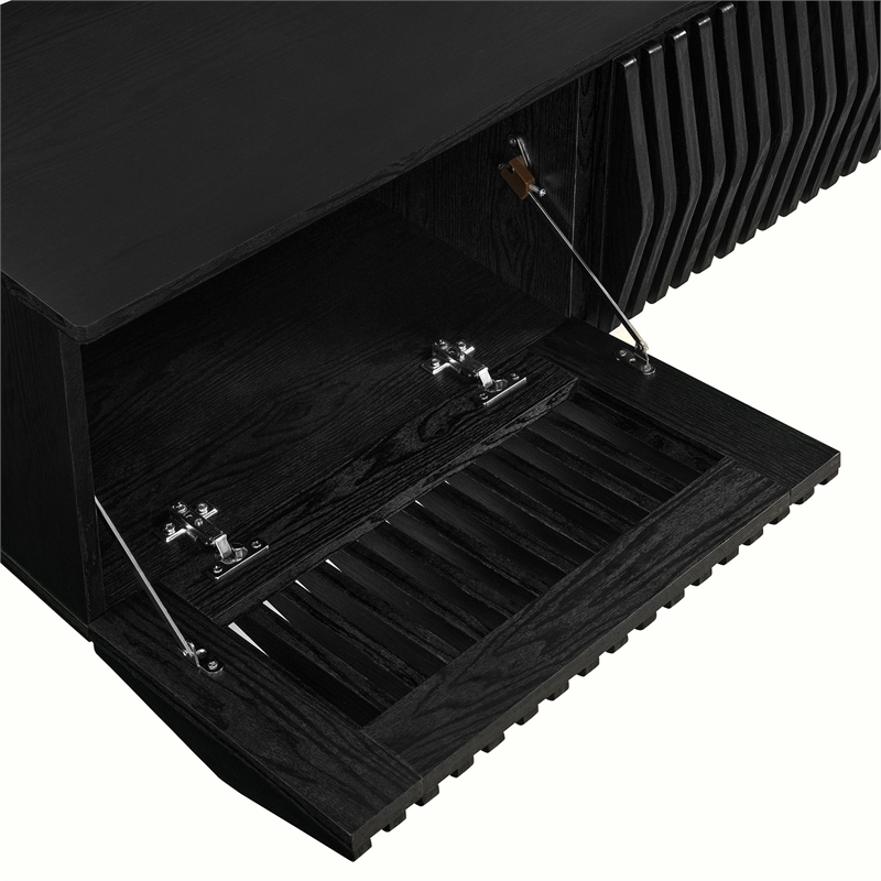 Vaughn Wall Mount TV Stand in Black