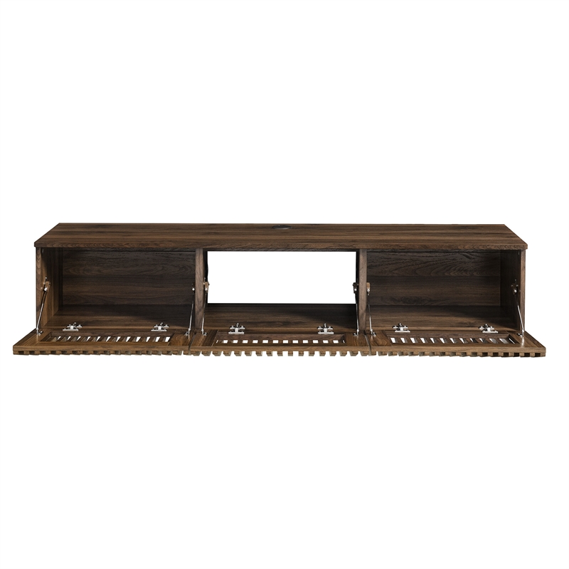 Vaughn Wall Mount TV Stand in Walnut