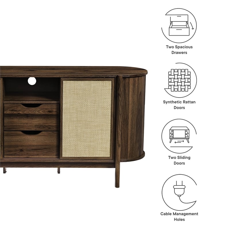Reid Curved Sideboard in Walnut