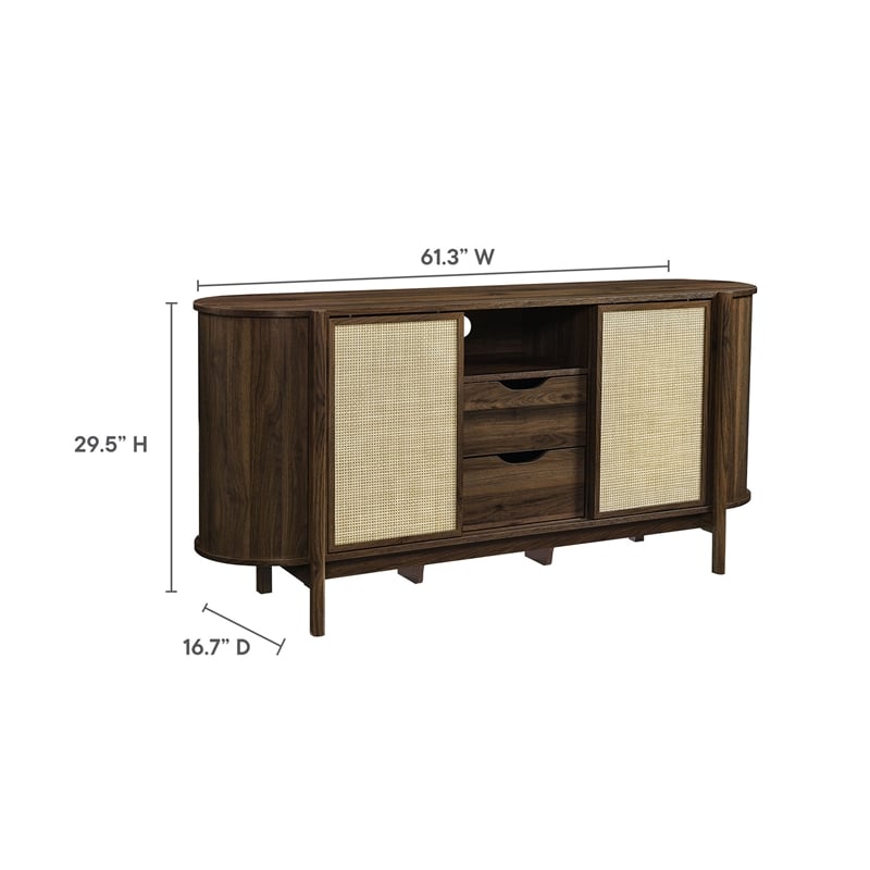 Reid Curved Sideboard in Walnut