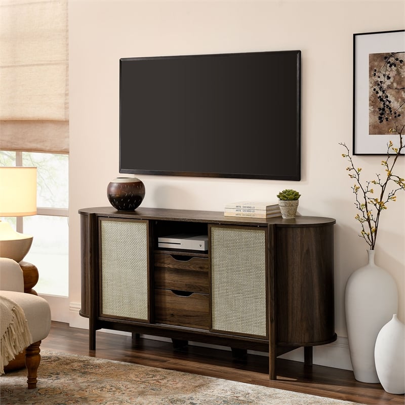 Reid Curved Sideboard in Walnut
