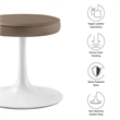 Lippa Round Stool in Mushroom Brown