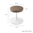 Lippa Round Stool in Mushroom Brown