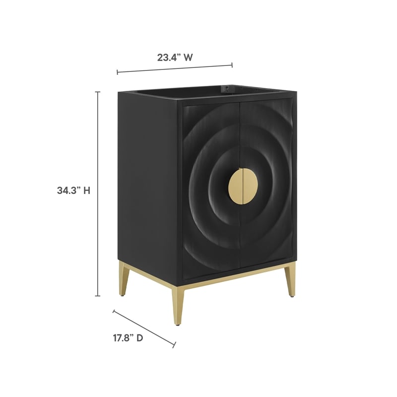 Beau Bathroom Vanity Cabinet (Sink Basin Not Included) in Black