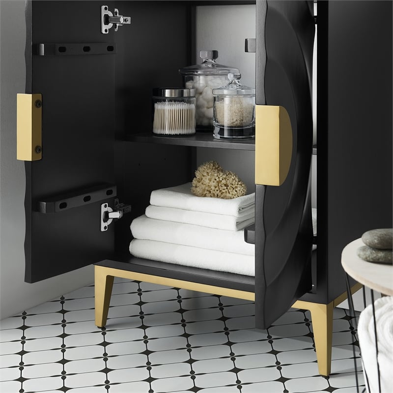 Beau Bathroom Vanity Cabinet (Sink Basin Not Included) in Black