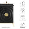 Beau Bathroom Vanity with Basin in Black Black