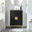 Beau Bathroom Vanity with Basin in Black Black