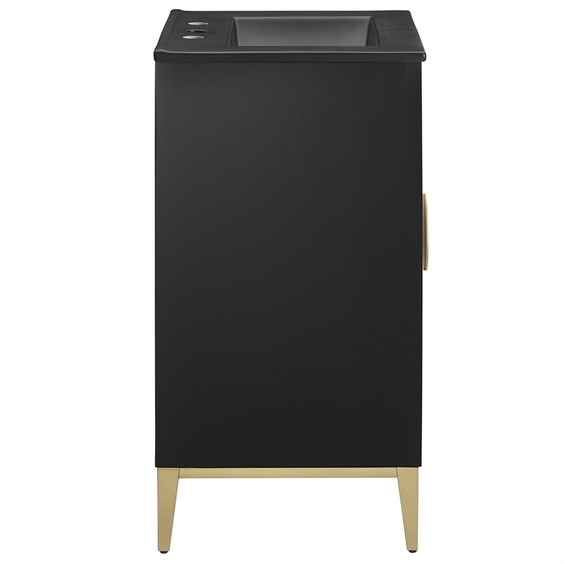 Beau Bathroom Vanity with Basin in Black Black
