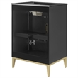 Beau Bathroom Vanity with Basin in Black Black