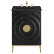 Beau Bathroom Vanity with Basin in Black Black