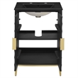 Beau Bathroom Vanity with Basin in Black Black