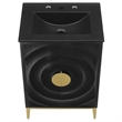 Beau Bathroom Vanity with Basin in Black Black
