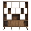 Transmit Bookcase with Sliding Doors in Walnut