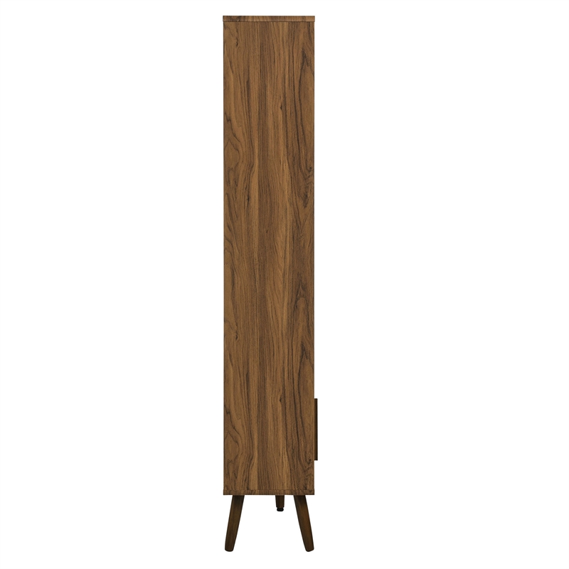 Transmit Bookcase with Sliding Doors in Walnut Linen