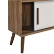 Transmit Bookcase with Sliding Doors in Walnut Linen