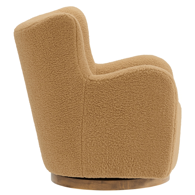 Montrose Swivel Accent Chair in Camel Walnut