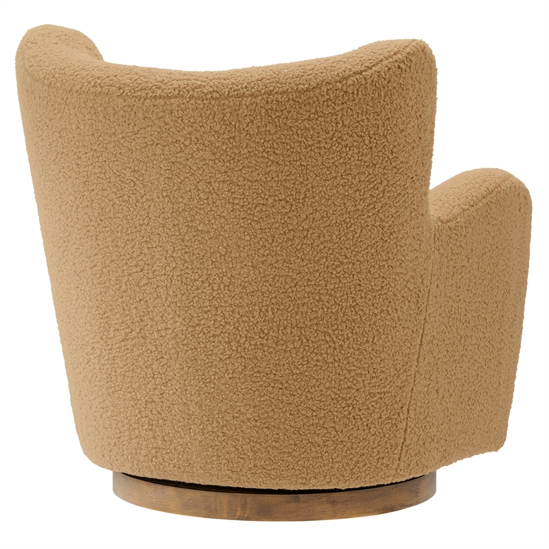 Montrose Swivel Accent Chair in Camel Walnut