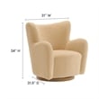 Montrose Swivel Accent Chair in Ivory Walnut