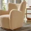 Montrose Swivel Accent Chair in Ivory Walnut