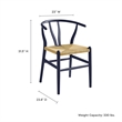 Amish Dining Accent Chair in Midnight Blue