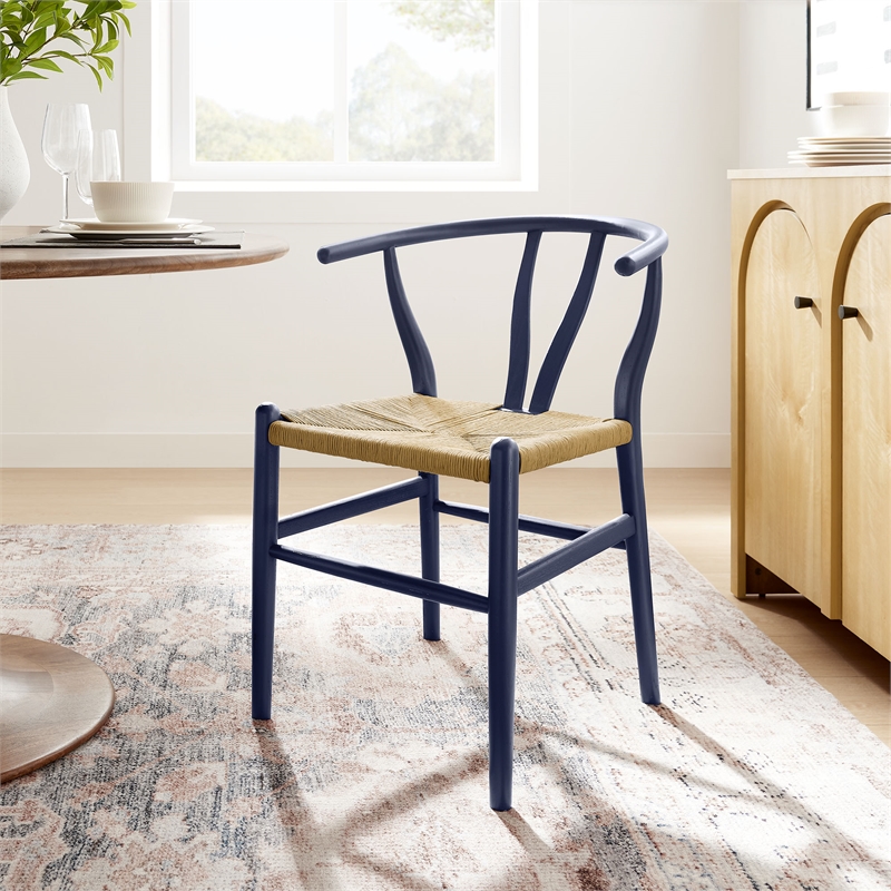 Amish Dining Accent Chair in Midnight Blue