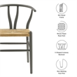 Amish Dining Accent Chair in Light Gray