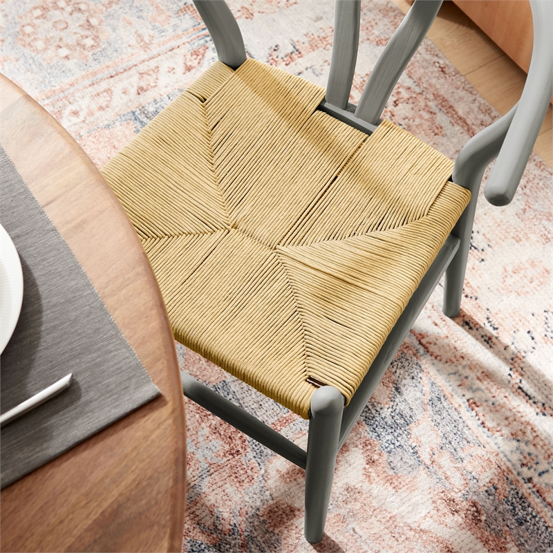 Amish Dining Accent Chair in Light Gray